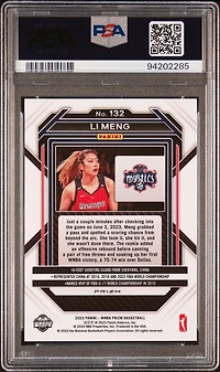 2023 Panini Prizm Wnba 132 Li Meng Silver PSA 10