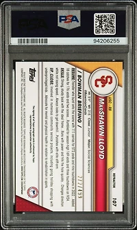 2023 Bowman University Chrome 107 Marshawn Lloyd Autograph-refractor PSA 10