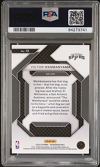 2023 Panini Prizm Emergent 12 Victor Wembanyama PSA