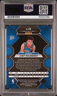 2022 Panini Mosaic 236 Chet Holmgren Silver PSA 10