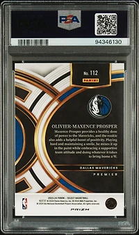 2023 Panini Select 112 Olivier-maxence Prosper Zebra Prizm PSA 10