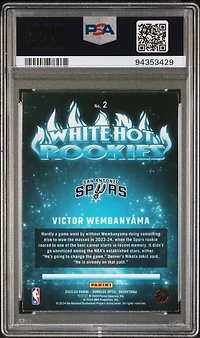 2023 Panini Donruss Optic Hot Rookies 2 Victor Wembanyama PSA
