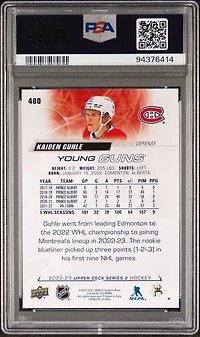2022 Upper Deck 480 Kaiden Guhle PSA 10