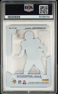 2020 Panini Chronicles Playoff Momentum Rookies M10 Justin Jefferson PSA 9