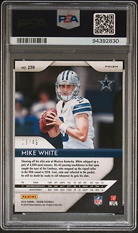 2018 Panini Prizm 239 Mike White Purple Power Prizm PSA 9