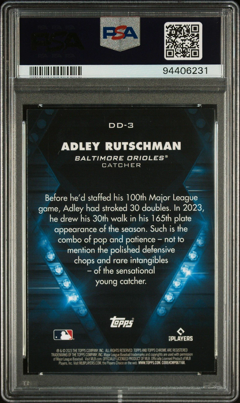 2023 Topps Chrome Update Diamond Dominance Dd3 Adley Rutschman PSA 10