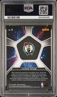 2023 Panini Prizm Deep Space 10 Jayson Tatum Green Prizm PSA 10