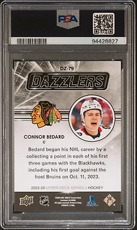 2023 Upper Deck Dazzlers Dz79 Connor Bedard Orange PSA 10