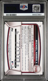 2023 Bowman Mega Box Chrome 76 Michael Harris Ii Blue PSA 9