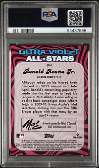 2023 Topps Chrome Ultraviolet All-stars Uv4 Ronald Acuna Jr. PSA 9