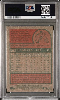 2024 Topps Heritage 473 Elly De La Cruz Chrome-blue Sparkle PSA 9