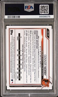2021 Bowman Draft Chrome Draft Pick Autographs Cdacn Connor Norby PSA 10