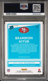 2020 Panini Donruss Optic 169 Brandon Aiyuk Pink PSA 10