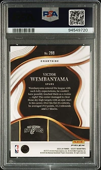 2023 Panini Select 288 Victor Wembanyama Tectonic PSA 10
