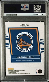 2023 Panini Donruss Optic Rookie Optics Autographs Roapod Brandin Podziemski PSA 10