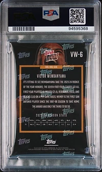 2023 Topps Now Vw6 Victor Wembanyama PSA 9
