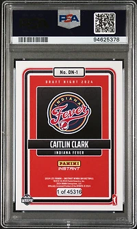 2024 Panini Instant Wnba Draft Night Dn1 Caitlin Clark PSA