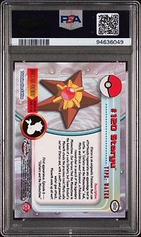 2000 Topps Chrome Pokemon T.v. 120 Staryu PSA 10