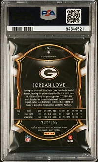 2020 Panini Select 47 Jordan Love Die-cut Copper Prizm PSA 10