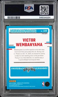 2023 Panini Donruss Optic 225 Victor Wembanyama Holo PSA 10