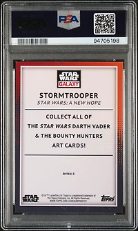 2023 Topps Chrome Star Wars Galaxy Darth Vader's Bounty Hunters Dvbh3 Stormtrooper Wave PSA 10