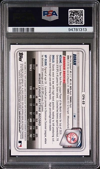 2020 Bowman Chrome Prospect Autographs Cpaed Ezequiel Duran Orange Shimmer PSA 10