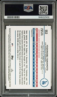 2024 Topps 553 Yoshinobu Yamamoto PSA 10