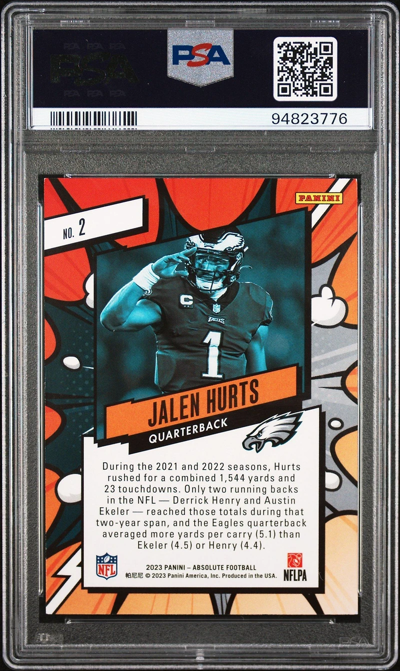 2023 Panini Absolute Explosive 2 Jalen Hurts PSA 8