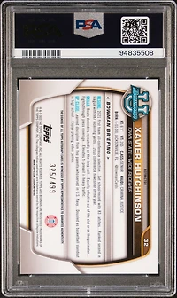 2022 Bowman University Chrome Prospects 32 Xavier Hutchinson Autograph-refractor PSA 10