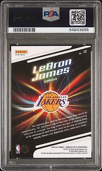 2023 Panini Donruss Optic Lights Out 10 Lebron James Holo PSA 10