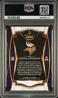 2020 Panini Select 161 Justin Jefferson Silver Prizm PSA 9