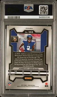 2023 Panini Prizm 368 Jordan Addison Disco Prizm PSA 9