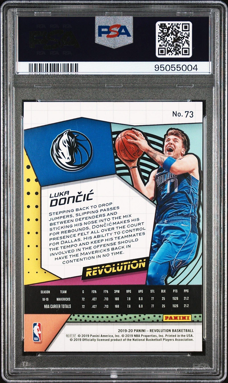 2019 Panini Revolution 73 Luka Doncic PSA 9