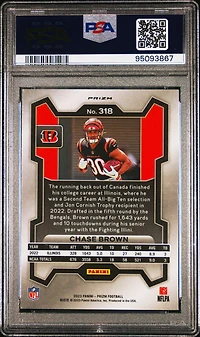 2023 Panini Prizm 318 Chase Brown Red/white/blue Prizm PSA 9