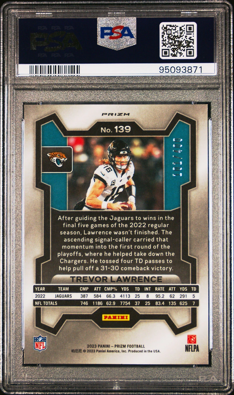 2023 Panini Prizm 139 Trevor Lawrence Pandora PSA 10