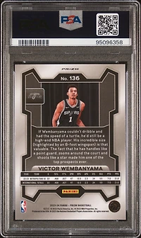 2023 Panini Prizm 136 Victor Wembanyama Silver Prizm PSA
