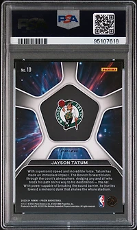 2023 Panini Prizm Deep Space 10 Jayson Tatum Silver Prizm PSA 10