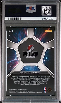 2023 Panini Prizm Deep Space 3 Scoot Henderson PSA 10