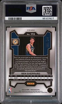 2023 Panini Prizm 172 Ben Sheppard Red Seismic PSA 10