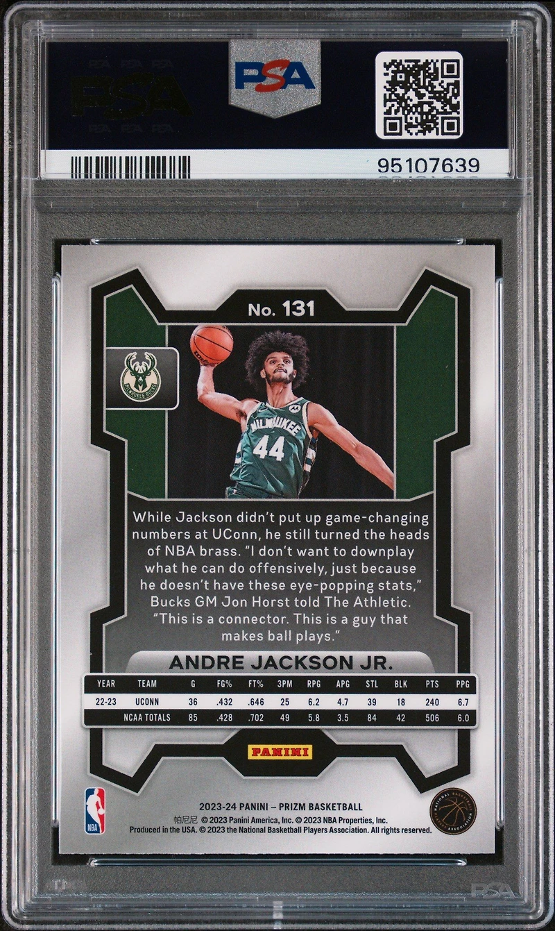 2023 Panini Prizm 131 Andre Jackson Jr. PSA 10