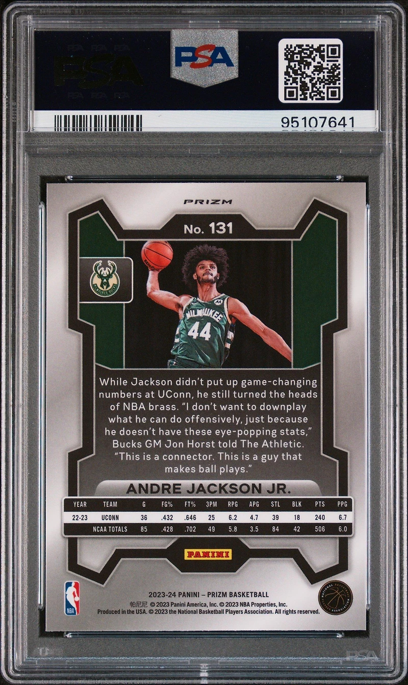 2023 Panini Prizm 131 Andre Jackson Jr. Ice PSA 10