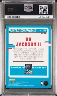 2023 Panini Donruss Optic 228 Gg Jackson Ii Blue Velocity PSA 10