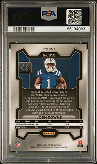 2023 Panini Prizm 310 Josh Downs Variation PSA 9