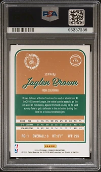 2016 Panini Donruss 153 Jaylen Brown PSA 10