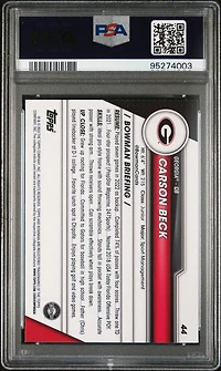 2023 Bowman University Chrome 44 Carson Beck X-fractor PSA 10