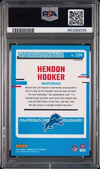 2023 Panini Donruss Optic 234 Hendon Hooker Purple Shock PSA