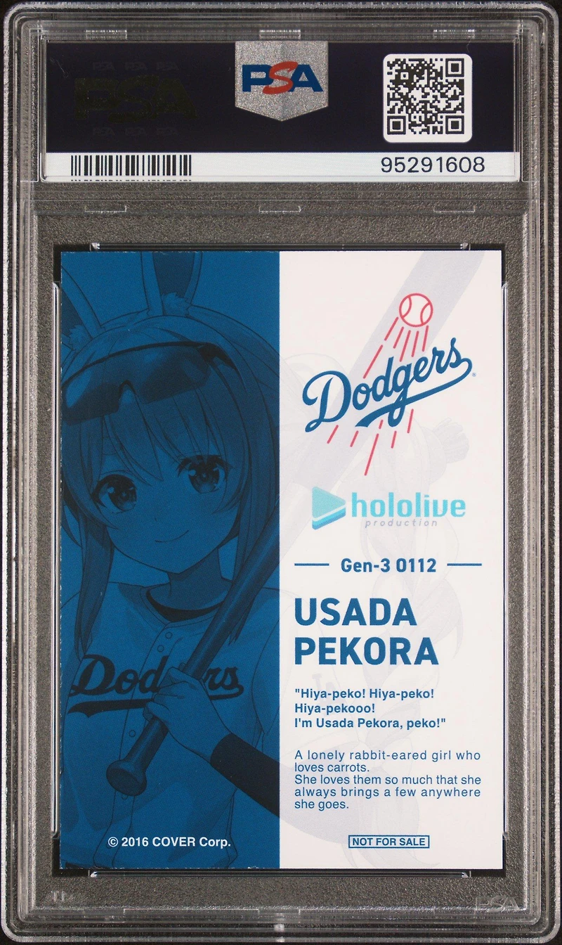 2024 Dodgers X Hololive Collaboration Hololive Night Usada Pekora PSA 9