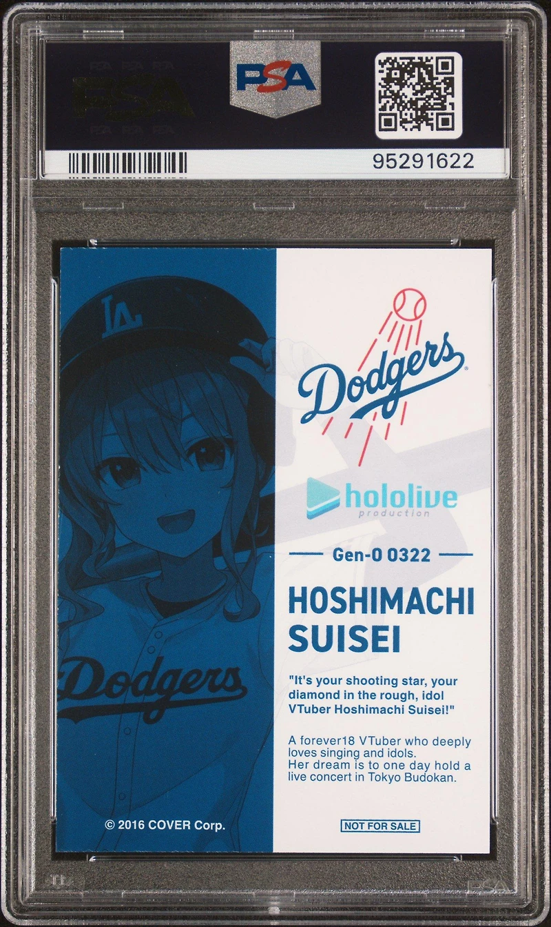 2024 Dodgers X Hololive Collaboration Hololive Night Hoshimachi Suisei PSA 8