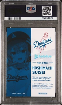 2024 Dodgers X Hololive Collaboration Hololive Night Hoshimachi Suisei PSA 8