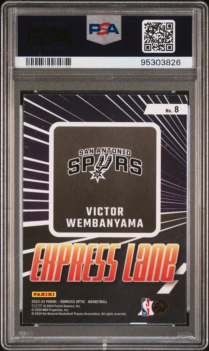 2023 Panini Donruss Optic Express Lane 8 Victor Wembanyama PSA 10